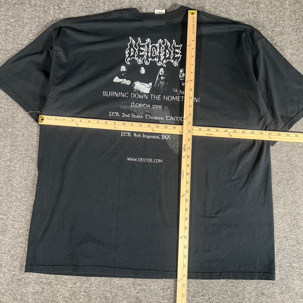 Vtg Deicide 2006 Burning Down the Hometown Florida Tour Death Metal Band Tee 3XL - Picture 6 of 6